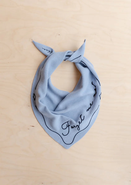 Merino Triangle Scarf — Forget Me Not