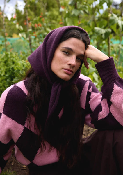 Merino Triangle Scarf - Fig