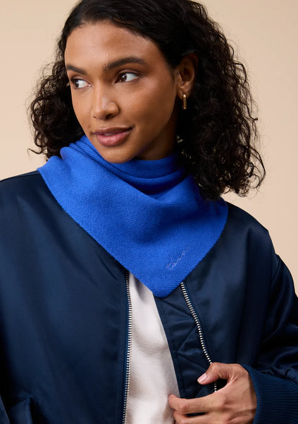 Merino Triangle Scarf - Cobalt