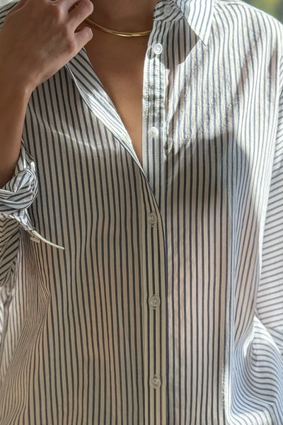 Lightweight Owen Shirt - Denim Stripe