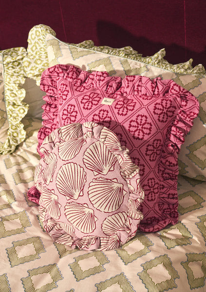 Cotton Cushion Cover Pink Floral
