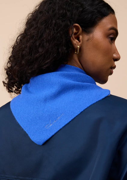 Merino Triangle Scarf - Cobalt