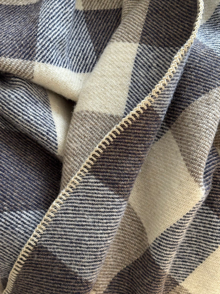 MacAusland’s Throw Blanket - Navy and Cream