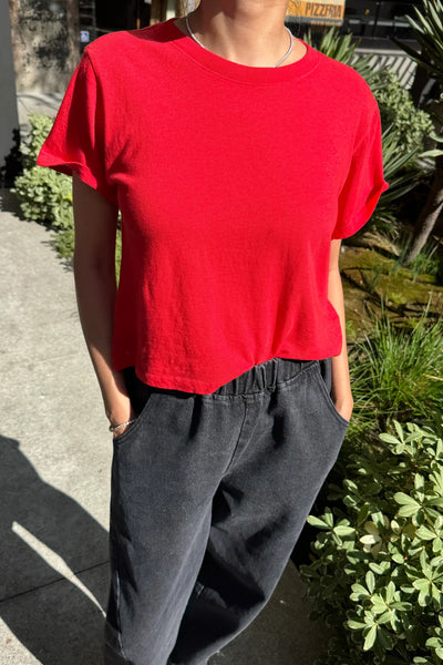 Airy Darling Tee - Tomato Red