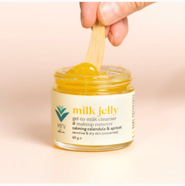 Milk Jelly Cleanser & Makeup Remover | Calming Calendula & Apricot