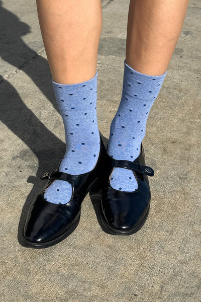 Sneaker Socks - Polka Dot- Blue/Navy