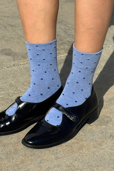 Sneaker Socks - Polka Dot- Blue/Navy