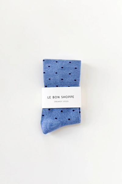 Sneaker Socks - Polka Dot- Blue/Navy