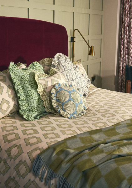 Cotton Cushion Cover Mint Floral