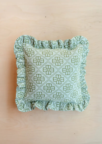 Cotton Cushion Cover Mint Floral