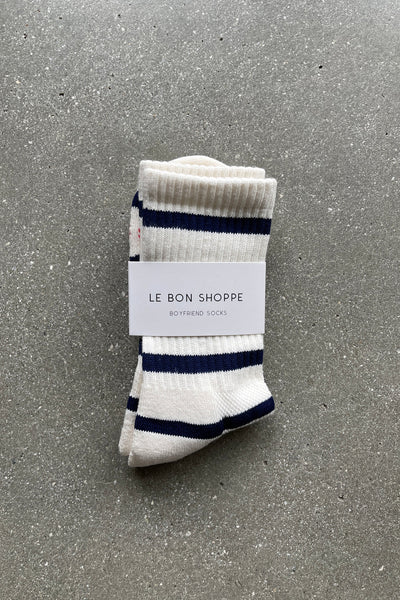 Striped Boyfriend Socks -  Sailor