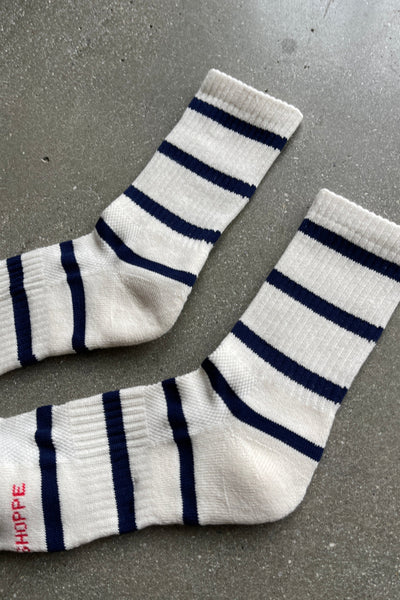 Striped Boyfriend Socks -  Sailor