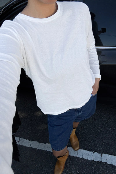 Fundamental Long Sleeve Tee - White