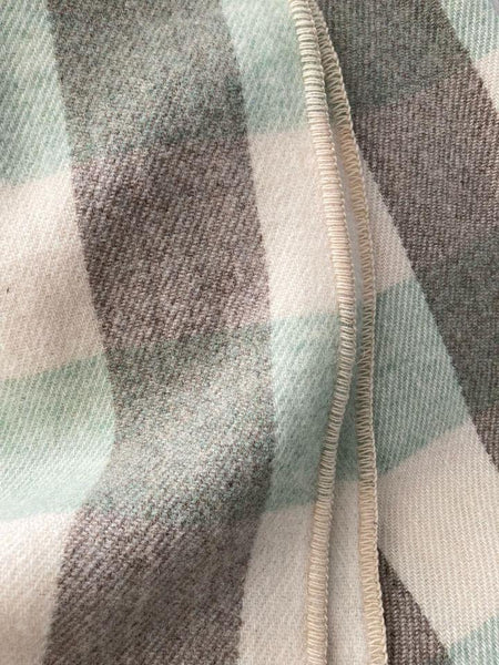 MacAusland's Throw Blanket - Green and Cream