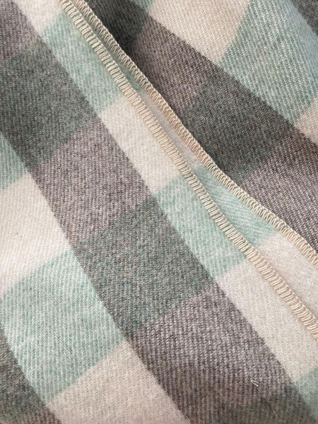 MacAusland's Throw Blanket - Green and Cream