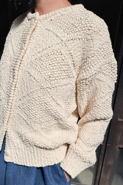 Mason Cotton Cardigan - Naturel