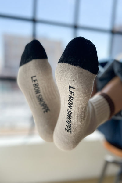 Colourblock Girlfriend Socks - Black Coffee