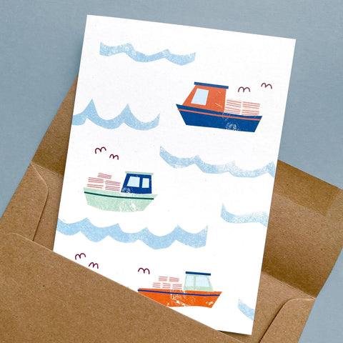 Greeting Card - Boats