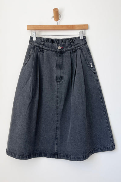 Farm Girl Skirt- Black Denim