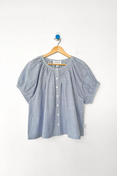 Emily Short Sleeve Top - Blue Stripe