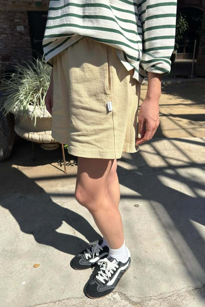 Flared Basketball Shorts - Butter