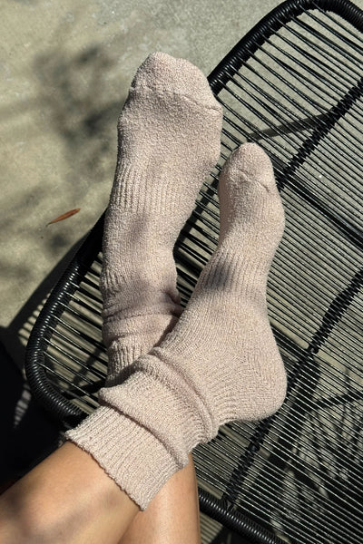 Airy Puffin Socks - Wholewheat