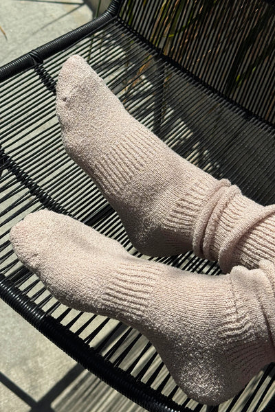 Airy Puffin Socks - Wholewheat