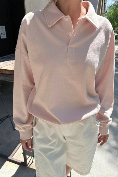 Polo Sweatshirt - Baby Pink