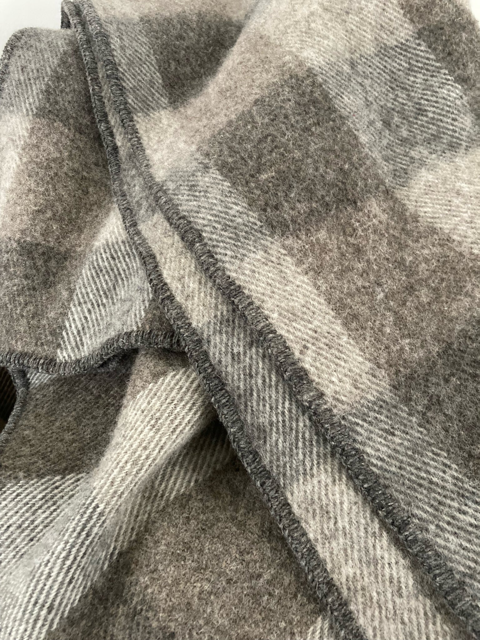 MacAusland's Checked Throw - Dark Grey Tweeds