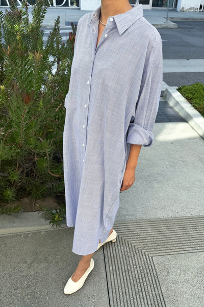 Artist Long Shirt - Blue Stripe