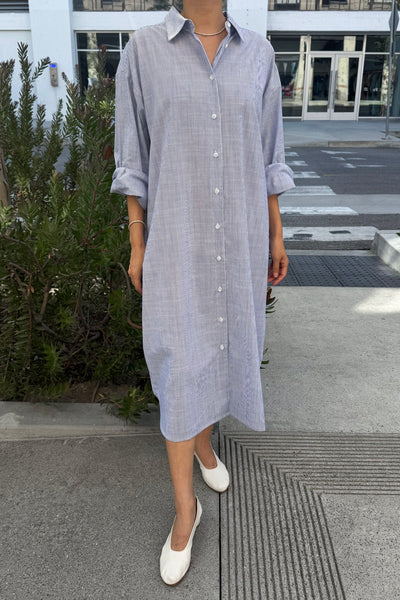 Artist Long Shirt - Blue Stripe