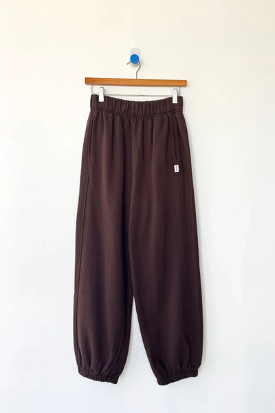 French Terry Balloon Pants - Dark Cacoa