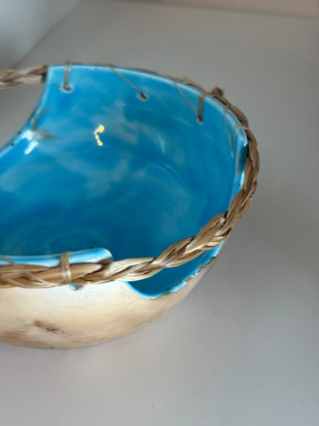 Blue Smudge Bowl (Medium)