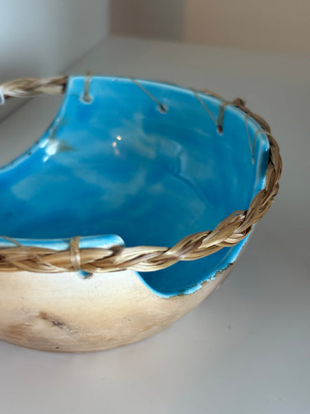 Blue Smudge Bowl (Medium)