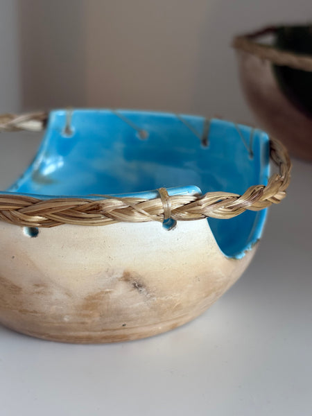 Blue Smudge Bowl (Medium)