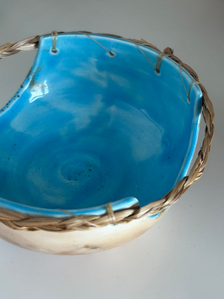 Blue Smudge Bowl (Medium)
