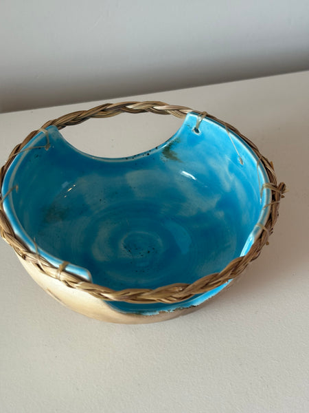 Blue Smudge Bowl (Medium)