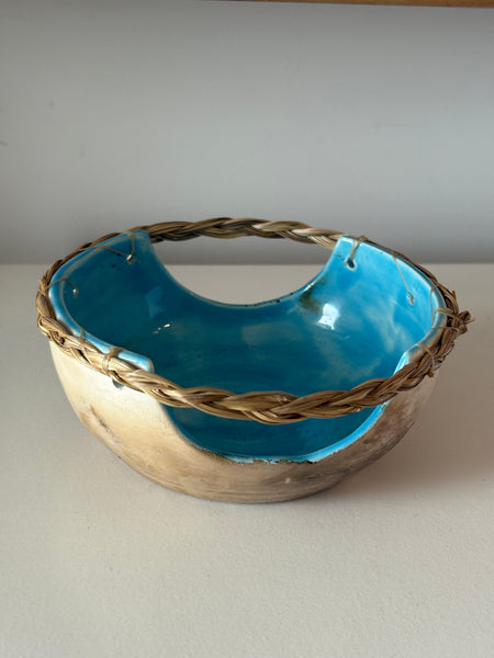 Blue Smudge Bowl (Medium)