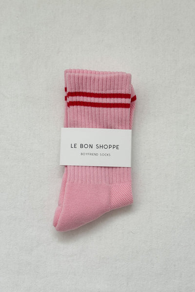 Boyfriend Socks - Amour Pink