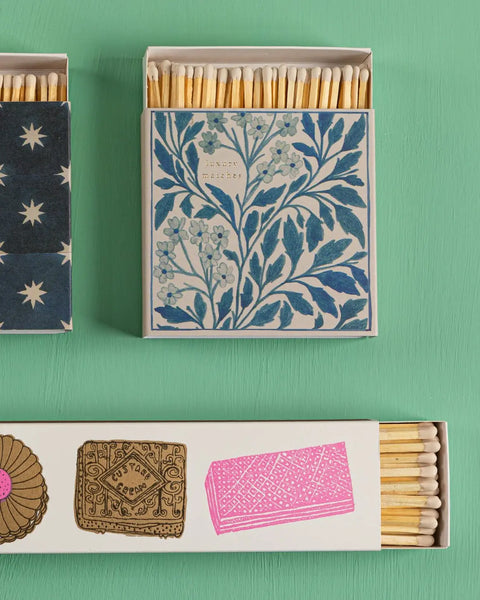 Blue Floral | Square Safety Matches