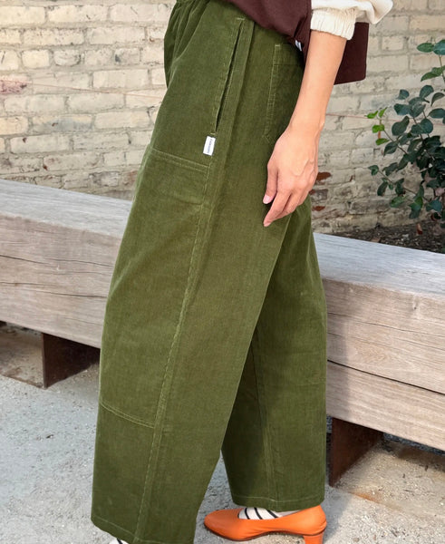 Corduroy Gardener's Pants - Bay Leaf