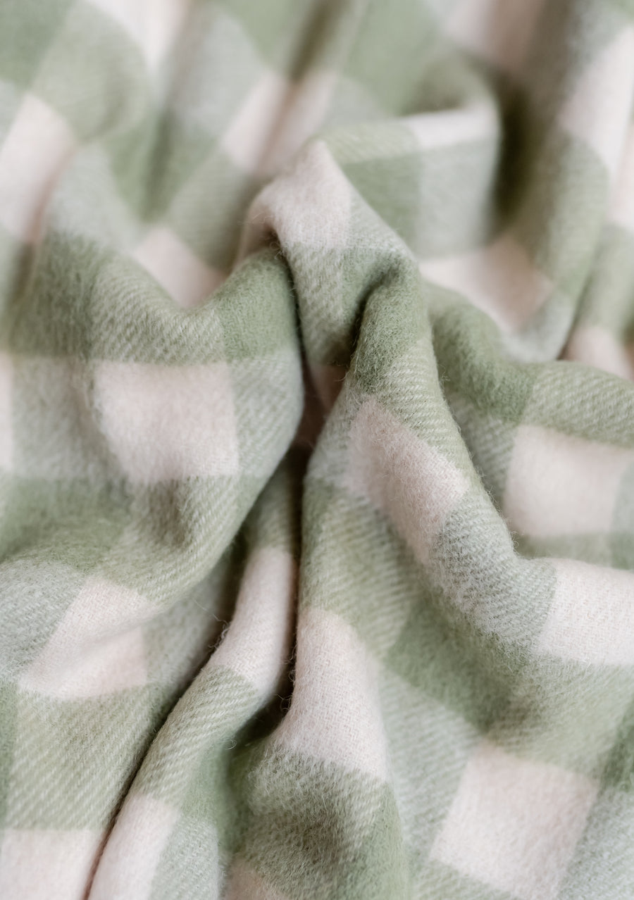 Baby Blanket - Green Gingham