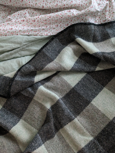 MacAusland’s Throw Blanket  - Hunter and Mint Green