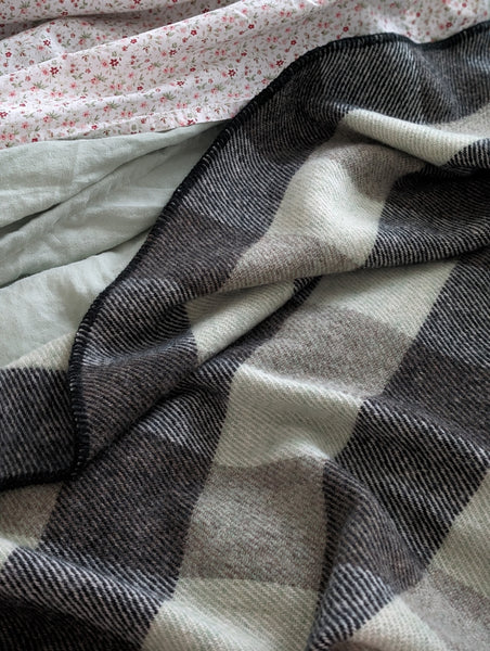 MacAusland’s Throw Blanket  - Hunter and Mint Green