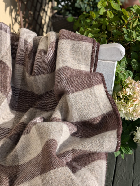 MacAusland's Throw Blanket - Brown and Grey