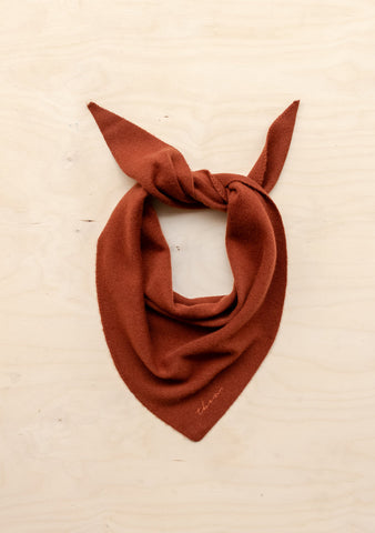 Merino Triangle Scarf - Rust