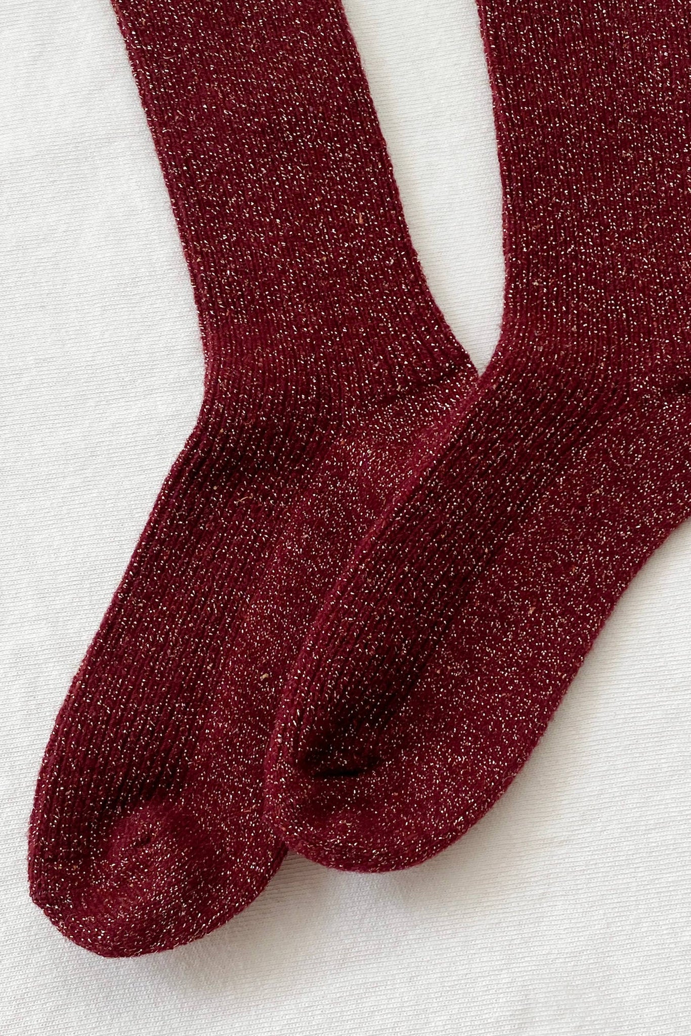 Winter Sparkle Socks - Wine