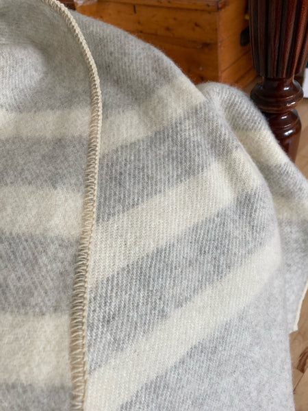 MacAusland’s Light Grey Tweed Queen Blanket