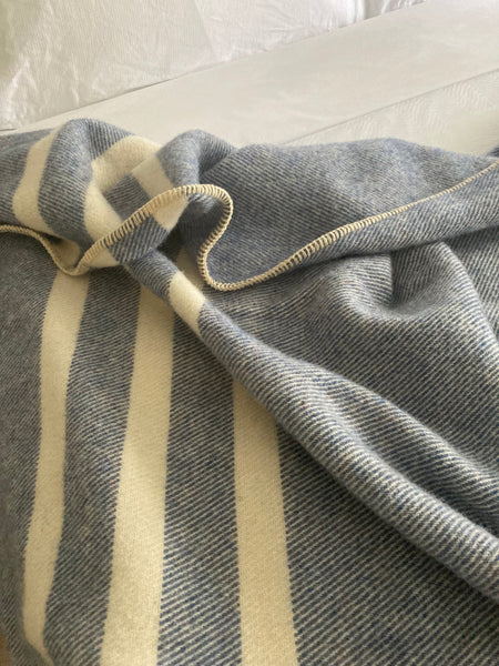 MacAusland’s Blue Heather Tweed Double Blanket