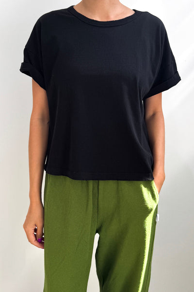 Vintage Fille Tee - True Black